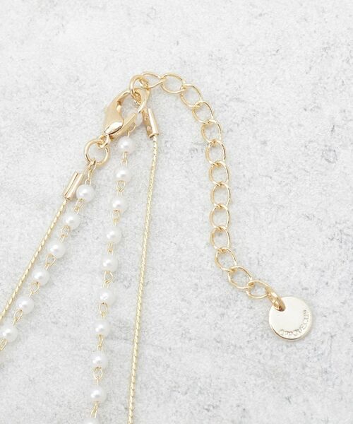 OPAQUE.CLIP / オペーク ドット クリップ ネックレス・ペンダント・チョーカー | フェイクパール×コインチェーン 2連ネックレス | 詳細3