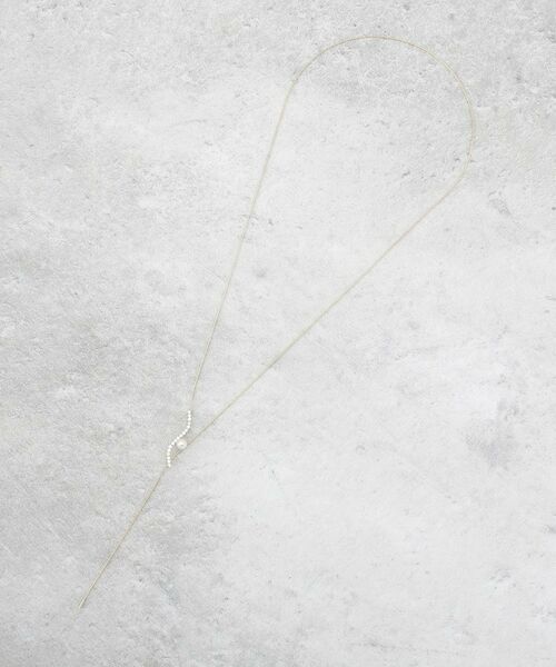 OPAQUE.CLIP / オペーク ドット クリップ ネックレス・ペンダント・チョーカー | ニュアンスビジューバー×フェイクパールスライドネックレス | 詳細2