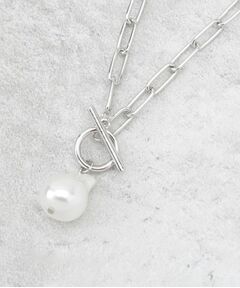 OPAQUE.CLIP / オペーク ドット クリップ ネックレス・ペンダント・チョーカー | チェーン×フェイクパール マンテルネックレス