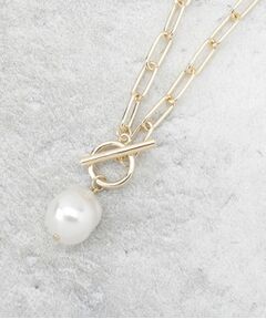 OPAQUE.CLIP / オペーク ドット クリップ ネックレス・ペンダント・チョーカー | チェーン×フェイクパール マンテルネックレス