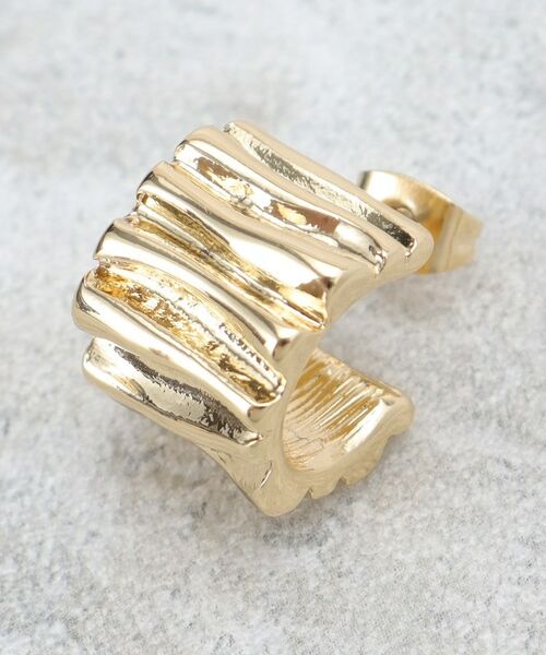 OPAQUE.CLIP / オペーク ドット クリップ ピアス・イヤリング | しわメタルピアス | 詳細2