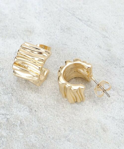 OPAQUE.CLIP / オペーク ドット クリップ ピアス・イヤリング | しわメタルピアス | 詳細3