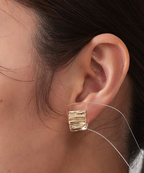 OPAQUE.CLIP / オペーク ドット クリップ ピアス・イヤリング | しわメタルピアス | 詳細4