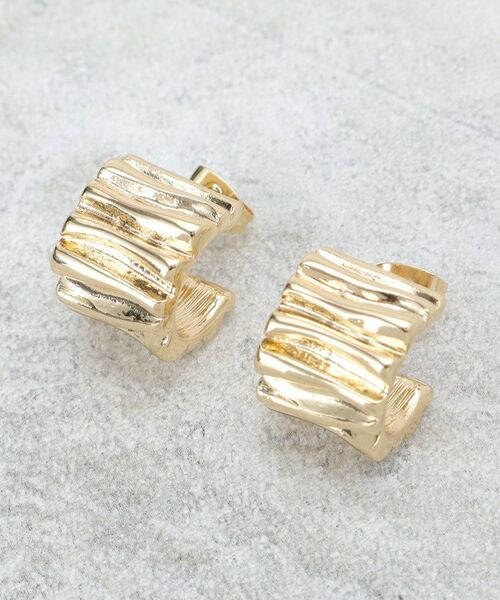 OPAQUE. CLIP/オペーク ドット クリップ しわメタルピアス ゴールド(007) 00 OPAQUE. CLIP/オペーク ドット クリップ しわメタルピアス ゴールド(007) 00