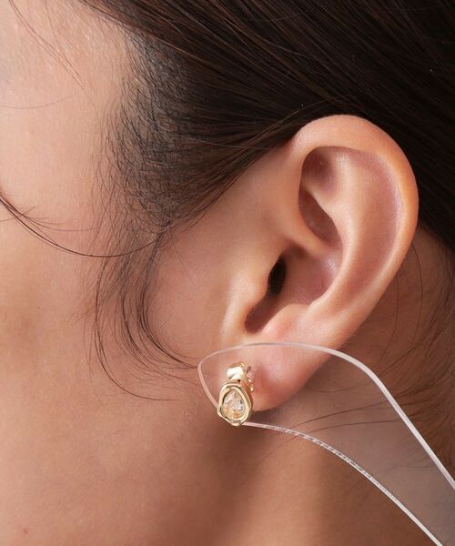 OPAQUE.CLIP / オペーク ドット クリップ ピアス・イヤリング | メタル縁取りビジューピアス | 詳細4