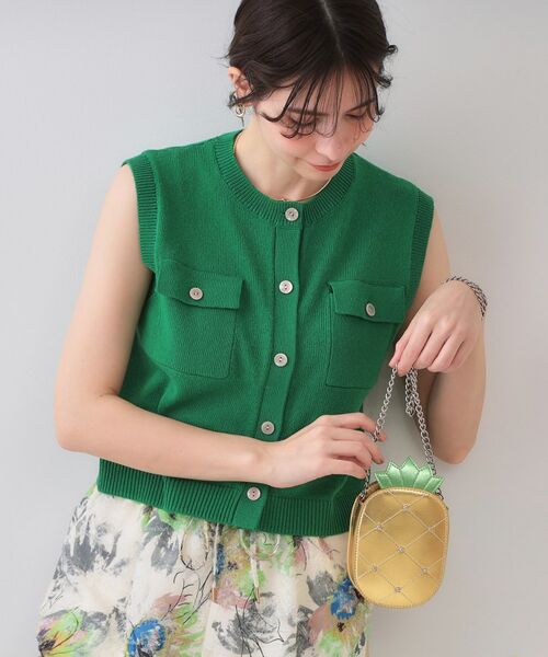 OPAQUE. CLIP/オペーク ドット クリップ トロピカルメタリックミニショルダーバッグ イエロー(032) 00