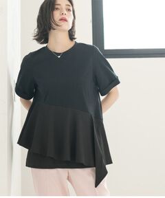 OPAQUE.CLIP / オペーク ドット クリップ カットソー | アシンメトリー切替ドッキングトップス