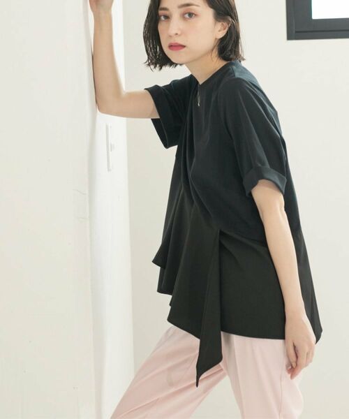 OPAQUE.CLIP / オペーク ドット クリップ カットソー | アシンメトリー切替ドッキングトップス | 詳細28