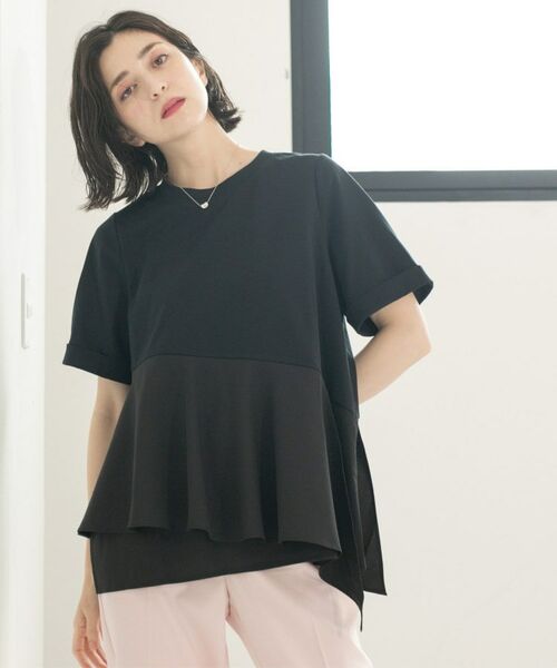 OPAQUE.CLIP / オペーク ドット クリップ カットソー | アシンメトリー切替ドッキングトップス | 詳細29