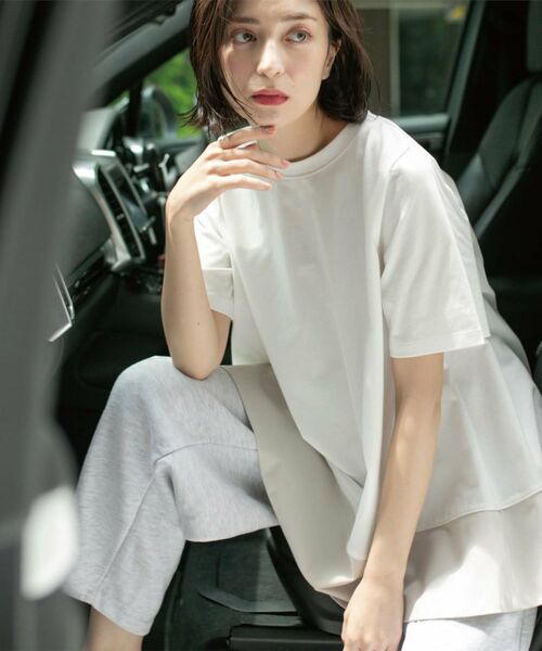 OPAQUE.CLIP / オペーク ドット クリップ カットソー | Aラインドッキングカットソー【洗濯機洗い可】 | 詳細2