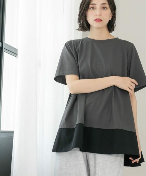 OPAQUE.CLIP / オペーク ドット クリップ カットソー | Aラインドッキングカットソー【洗濯機洗い可】 | 詳細21