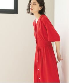 OPAQUE.CLIP / オペーク ドット クリップ ロング・マキシ丈ワンピース | シャーリングフィット＆フレアワンピース【洗濯機洗い可】