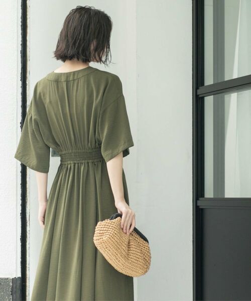 OPAQUE.CLIP / オペーク ドット クリップ ロング・マキシ丈ワンピース | シャーリングフィット&フレアワンピース【洗濯機洗い可】 | 詳細12