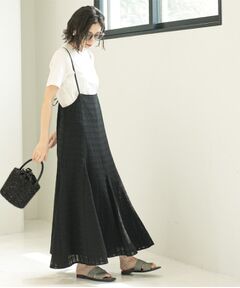 OPAQUE.CLIP / オペーク ドット クリップ ワンピース | シアーチェックキャミワンピース【洗濯機洗い可】