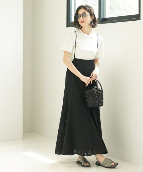 OPAQUE.CLIP / オペーク ドット クリップ ワンピース | シアーチェックキャミワンピース【洗濯機洗い可】 | 詳細1