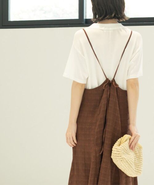 OPAQUE.CLIP / オペーク ドット クリップ ワンピース | シアーチェックキャミワンピース【洗濯機洗い可】 | 詳細16