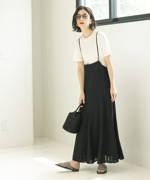 OPAQUE.CLIP / オペーク ドット クリップ ワンピース | シアーチェックキャミワンピース【洗濯機洗い可】 | 詳細2