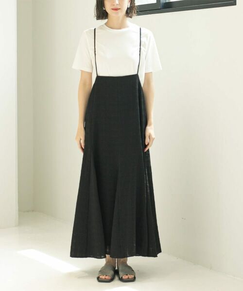 OPAQUE.CLIP / オペーク ドット クリップ ワンピース | シアーチェックキャミワンピース【洗濯機洗い可】 | 詳細20