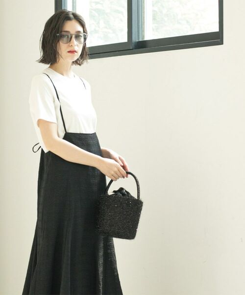 OPAQUE.CLIP / オペーク ドット クリップ ワンピース | シアーチェックキャミワンピース【洗濯機洗い可】 | 詳細3