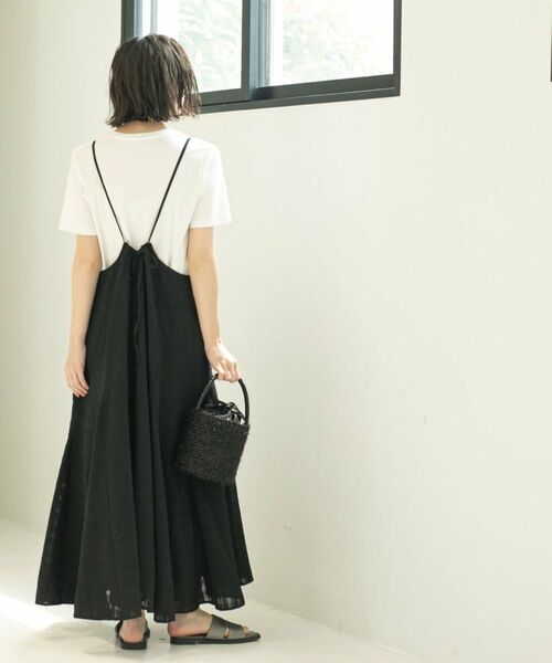 OPAQUE.CLIP / オペーク ドット クリップ ワンピース | シアーチェックキャミワンピース【洗濯機洗い可】 | 詳細9