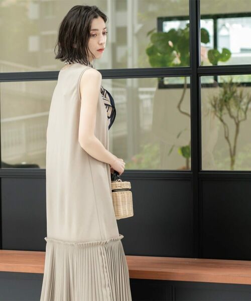 OPAQUE.CLIP / オペーク ドット クリップ ロング・マキシ丈ワンピース | プリーツ切替ノースリーブワンピース【洗濯機洗い可】 | 詳細22