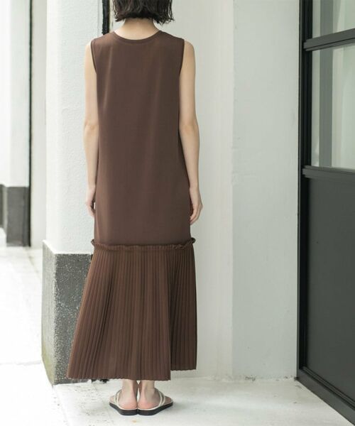 OPAQUE.CLIP / オペーク ドット クリップ ロング・マキシ丈ワンピース | プリーツ切替ノースリーブワンピース【洗濯機洗い可】 | 詳細26