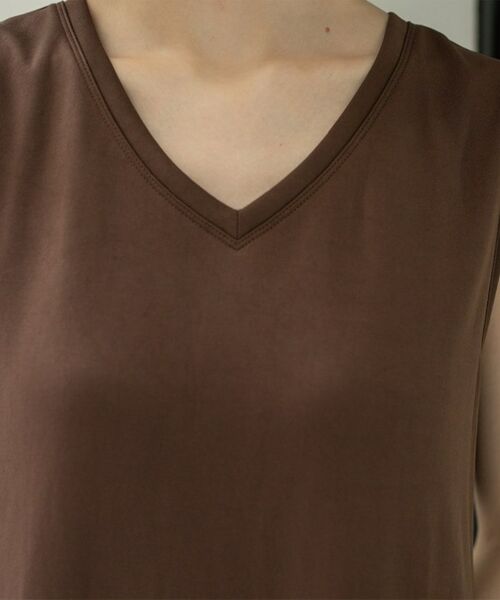 OPAQUE.CLIP / オペーク ドット クリップ ロング・マキシ丈ワンピース | プリーツ切替ノースリーブワンピース【洗濯機洗い可】 | 詳細27