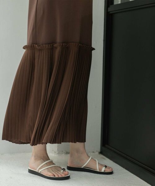 OPAQUE.CLIP / オペーク ドット クリップ ロング・マキシ丈ワンピース | プリーツ切替ノースリーブワンピース【洗濯機洗い可】 | 詳細28