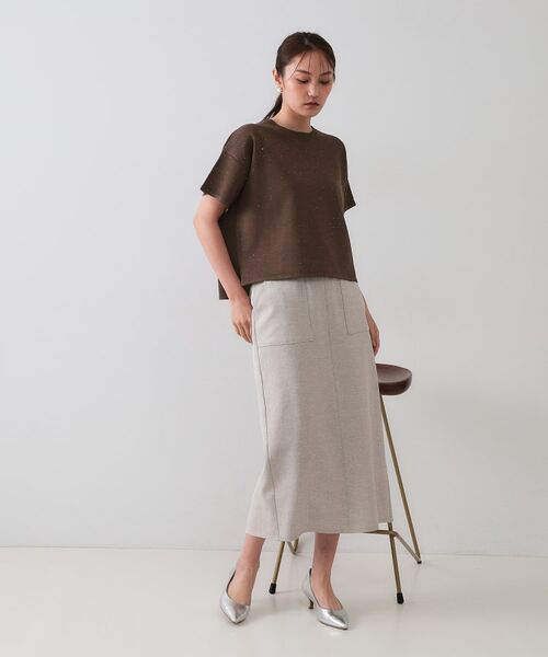 OPAQUE.CLIP / オペーク ドット クリップ ニット・セーター | スパンコールサマーニット【洗濯機洗い可/抗ピル】 | 詳細10