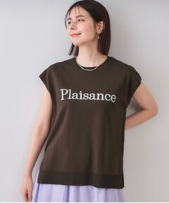 OPAQUE.CLIP / オペーク ドット クリップ ニット・セーター | ロゴフレンチスリーブニット【洗濯機洗い可/UV/接触冷感/抗ピル】