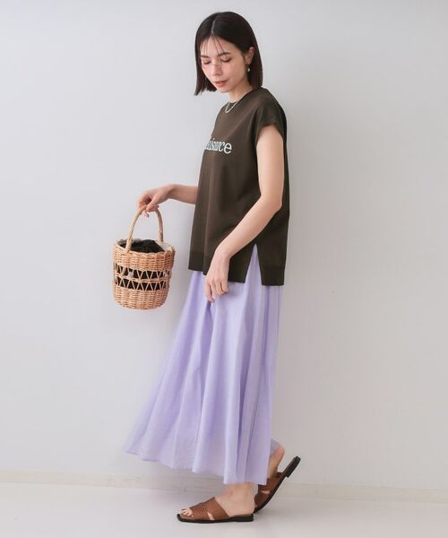 OPAQUE.CLIP / オペーク ドット クリップ ニット・セーター | ロゴフレンチスリーブニット【洗濯機洗い可/UV/接触冷感/抗ピル】 | 詳細11