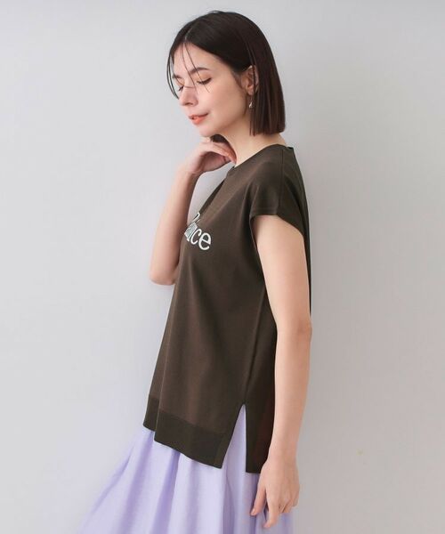 OPAQUE.CLIP / オペーク ドット クリップ ニット・セーター | ロゴフレンチスリーブニット【洗濯機洗い可/UV/接触冷感/抗ピル】 | 詳細14