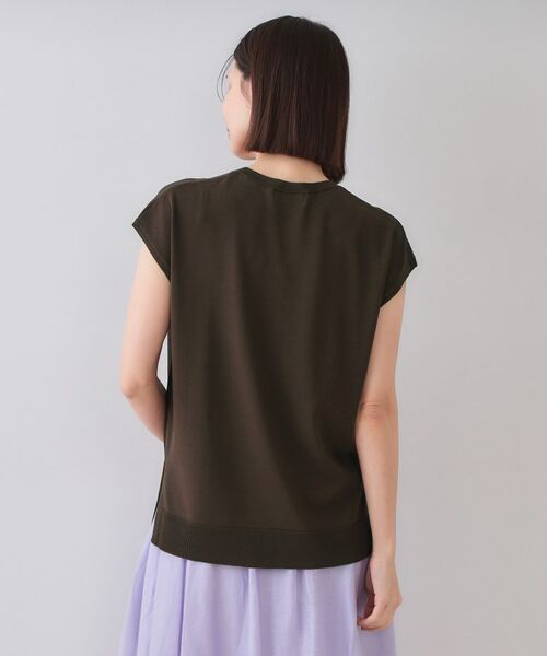 OPAQUE.CLIP / オペーク ドット クリップ ニット・セーター | ロゴフレンチスリーブニット【洗濯機洗い可/UV/接触冷感/抗ピル】 | 詳細15