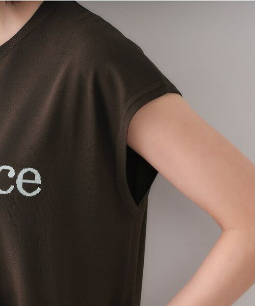 OPAQUE.CLIP / オペーク ドット クリップ ニット・セーター | ロゴフレンチスリーブニット【洗濯機洗い可/UV/接触冷感/抗ピル】 | 詳細17