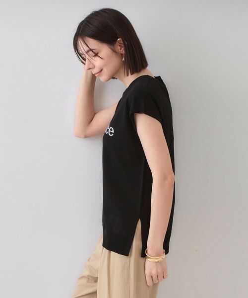 OPAQUE.CLIP / オペーク ドット クリップ ニット・セーター | ロゴフレンチスリーブニット【洗濯機洗い可/UV/接触冷感/抗ピル】 | 詳細5