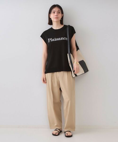 OPAQUE.CLIP / オペーク ドット クリップ ニット・セーター | ロゴフレンチスリーブニット【洗濯機洗い可/UV/接触冷感/抗ピル】 | 詳細6