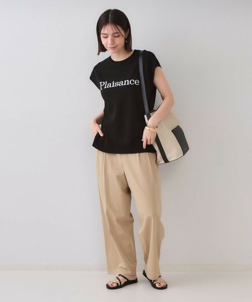 OPAQUE.CLIP / オペーク ドット クリップ ニット・セーター | ロゴフレンチスリーブニット【洗濯機洗い可/UV/接触冷感/抗ピル】 | 詳細7