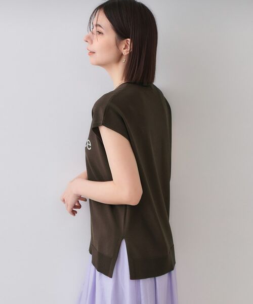 OPAQUE.CLIP / オペーク ドット クリップ ニット・セーター | ロゴフレンチスリーブニット【洗濯機洗い可/UV/接触冷感/抗ピル】 | 詳細9