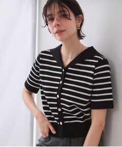 OPAQUE.CLIP / オペーク ドット クリップ ニット・セーター | セーラーカラーボーダーニット【洗濯機洗い可】