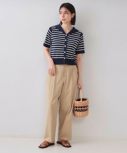 OPAQUE.CLIP / オペーク ドット クリップ ニット・セーター | セーラーカラーボーダーニット【洗濯機洗い可】 | 詳細10