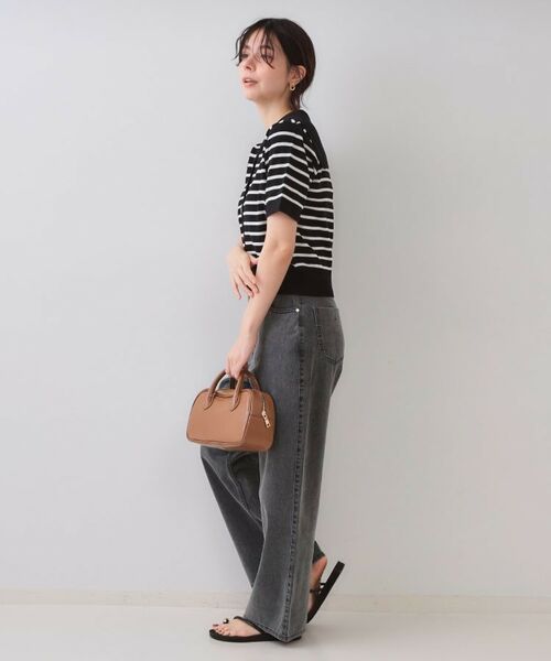 OPAQUE.CLIP / オペーク ドット クリップ ニット・セーター | セーラーカラーボーダーニット【洗濯機洗い可】 | 詳細3