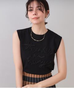 OPAQUE.CLIP / オペーク ドット クリップ ニット・セーター | ラメテープロゴニット【洗濯機洗い可/抗ピル】