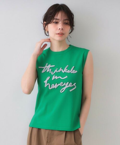 OPAQUE.CLIP / オペーク ドット クリップ ニット・セーター | ラメテープロゴニット【洗濯機洗い可/抗ピル】 | 詳細13