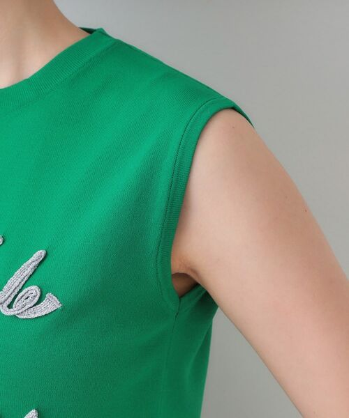 OPAQUE.CLIP / オペーク ドット クリップ ニット・セーター | ラメテープロゴニット【洗濯機洗い可/抗ピル】 | 詳細17