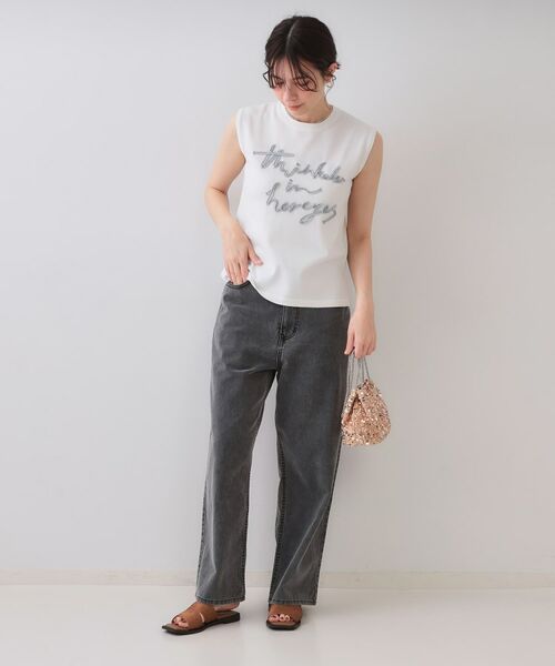 OPAQUE.CLIP / オペーク ドット クリップ ニット・セーター | ラメテープロゴニット【洗濯機洗い可/抗ピル】 | 詳細2