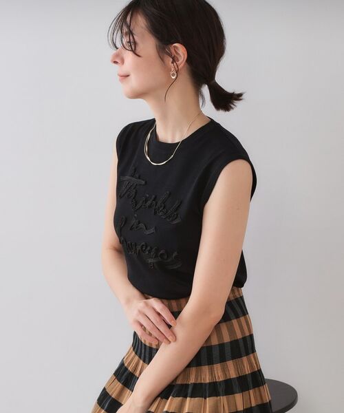 OPAQUE.CLIP / オペーク ドット クリップ ニット・セーター | ラメテープロゴニット【洗濯機洗い可/抗ピル】 | 詳細5