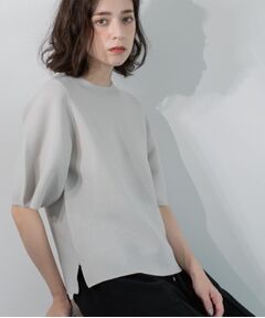 OPAQUE.CLIP / オペーク ドット クリップ ニット・セーター | ガーターボリュームスリーブニット【UVケア/洗濯機洗い可】