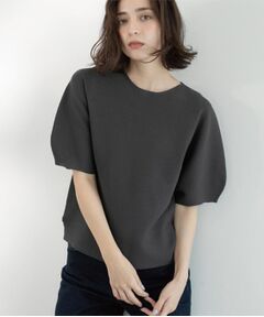 OPAQUE.CLIP / オペーク ドット クリップ ニット・セーター | ガーターボリュームスリーブニット【UVケア/洗濯機洗い可】