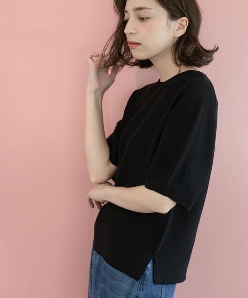 OPAQUE.CLIP / オペーク ドット クリップ ニット・セーター | ガーターボリュームスリーブニット【UVケア/洗濯機洗い可】 | 詳細12