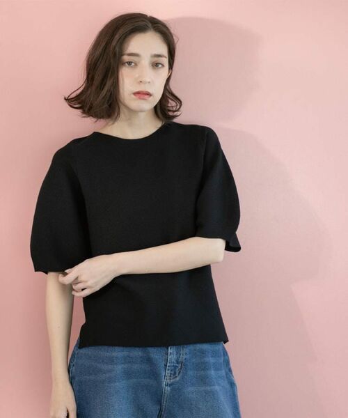 OPAQUE.CLIP / オペーク ドット クリップ ニット・セーター | ガーターボリュームスリーブニット【UVケア/洗濯機洗い可】 | 詳細13